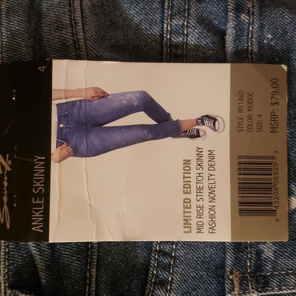 Seven7 Limited edition mid rise stretch skinny fashion novelty jean - Picture 5 of 10